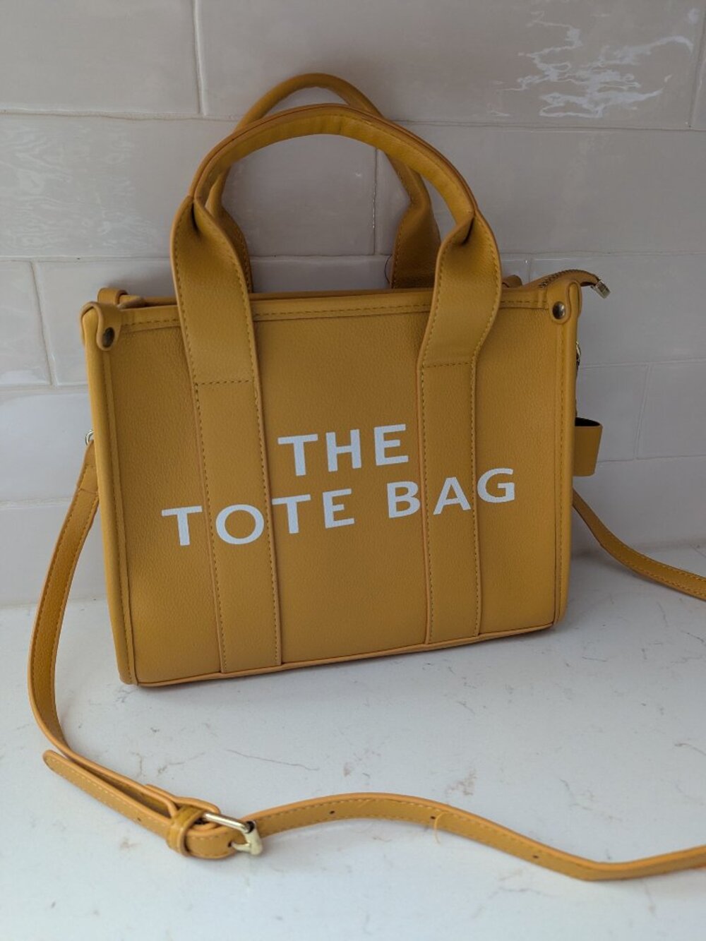 Emerald & Ivy yellow tote bag crossbody purse